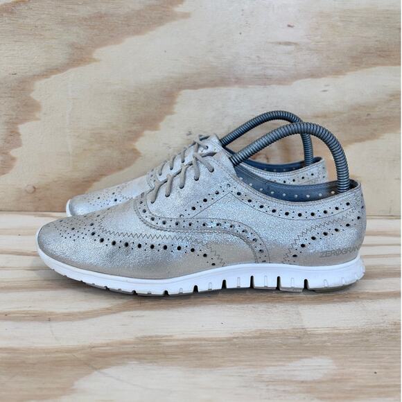 Cole Haan - ZeroGrand Wingtip - Oxford Sneakers- Silver - Women's - 8.5B -W10445 - Picture 3 of 9